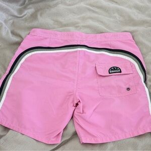 Sundek Pink Swim Shorts with Black and White Accents